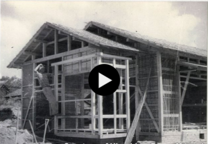 House being build in Hiroshima, 1947